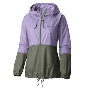 Columbia Women's Hooded lightweight Jacket - Lavender and Olive